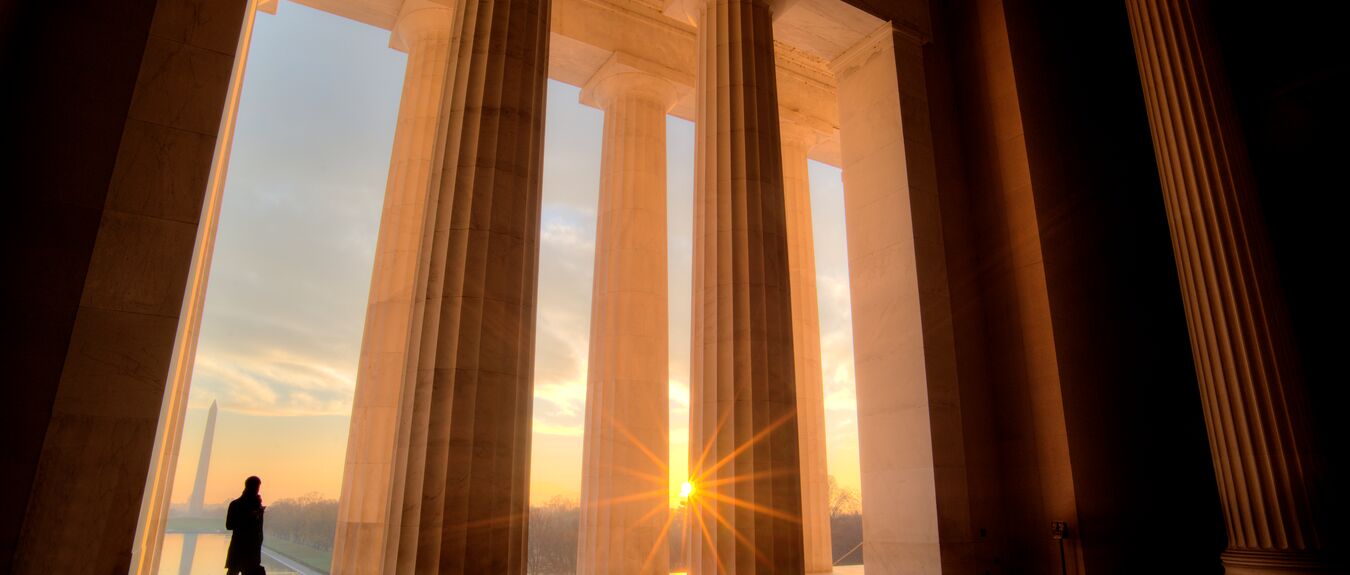 Lincoln Memorial at sunrise